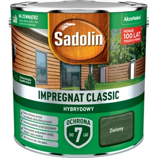 Impregnat CLASSIC HYBRYDOWY Zielony 2,5 l Sadolin - Farby i impregnaty do drewna - miniaturka - grafika 1