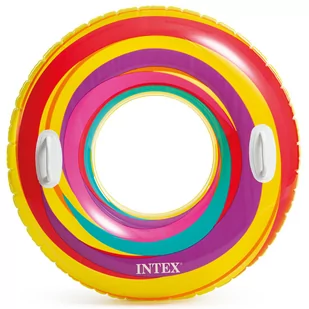 Intex Kółko dmuchane w trzech kolorach 59256 59256 - Pływanie - miniaturka - grafika 1