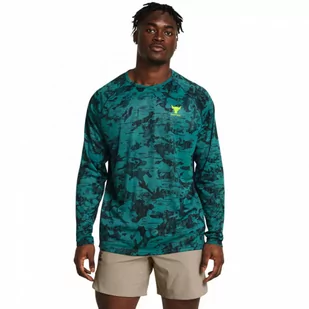 Męski longsleeve treningowy Under Armour Project Rock IsoChill LS - zielony - UNDER ARMOUR - Koszulki sportowe męskie - miniaturka - grafika 1