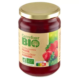 Carrefour Bio Konfitura z truskawek 360 g - Konfitury, marmolady, powidła - miniaturka - grafika 1