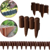 Ogrodzenia - Palisada ogrodowa obrzeże trawnikowe Border 5m Płotek Brąz - miniaturka - grafika 1