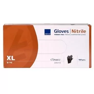 Rękawiczki jednorazowe - ABENA Abena rękawice nitrylowe bezpudrowe czarne XL X-Large 100szt - miniaturka - grafika 1