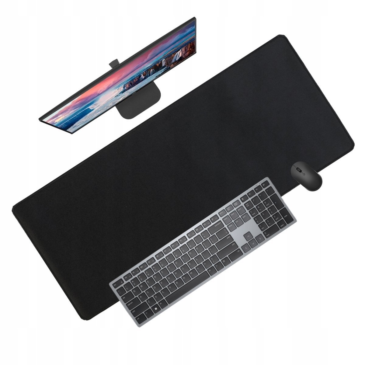Podkładka pod mysz mata XL 30x70 cm biurko laptop gracz gaming czarna