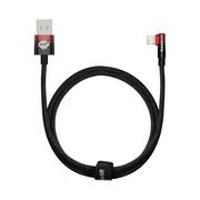 Kable komputerowe i do monitorów - Baseus MVP 2 Elbow kątowy kabel przewód z bocznym wtykiem USB / Lightning 1m 2.4A czerwony (CAVP000020) - miniaturka - grafika 1