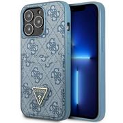 Etui i futerały do telefonów - Etui Guess do iPhone 13 Pro / 13 6,1" niebieski/blue hardcase 4G Triangle Logo Cardslot - miniaturka - grafika 1