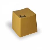 Taborety i hokery - B2B Partner Plastikowy taboret BUTTON, żółty 488037 - miniaturka - grafika 1