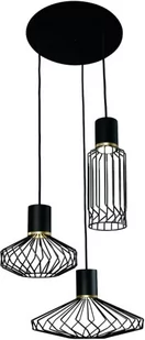 Nowodvorski LAMPA wisząca PICO 8863 metalowa OPRAWA industrialny ZWIS druciane klatki kaskada czarna 8863 - Lampy sufitowe - miniaturka - grafika 1
