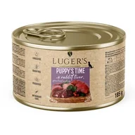 Mokra karma dla psów - Karma dla psa LUGER'S Puppy's Time z wątróbką z królika, szpinakiem i żurawiną 185 g - miniaturka - grafika 1