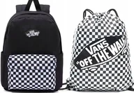 Plecaki worki - Vans Zestaw 2w1 Plecak + Worek Vans Szkolny Old Skool Realm Szachownica - miniaturka - grafika 1
