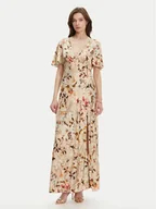 Sukienki - Guess Sukienka wieczorowa W5YK01 WHEZ2 Beżowy Regular Fit - miniaturka - grafika 1