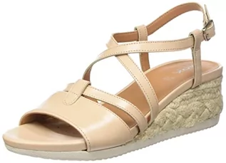 Espadryle damskie - Geox Damskie sandały D Ischia Corda espadryle Wedge Sandal, Desert, 35 EU, Desert, 35 EU - grafika 1