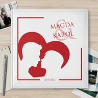 Albumy fotograficzne - Duży album na zdjęcia z nadrukiem dla pary na ślub rocznicę par - miniaturka - grafika 1