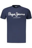 Portfele - PEPE JEANS MĘSKA KOSZULKA Z KRÓTKIM RĘKAWEM NIEBIESKA - miniaturka - grafika 1
