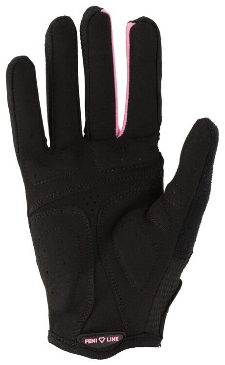 Długie rękawiczki rowerowe damskie Kross Flow Femi Line r. XS czarno-różowe