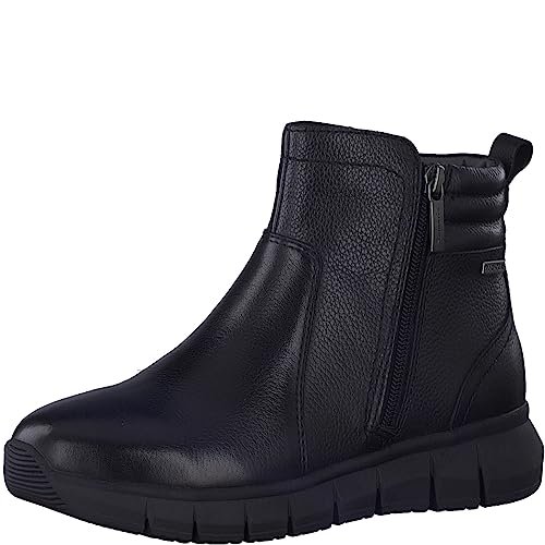 Tamaris Comfort Damskie 8-86414-41 skórzane Comfort Fit wymienna wkładka Duotex botki, Czarna papka, 42 EU Weit