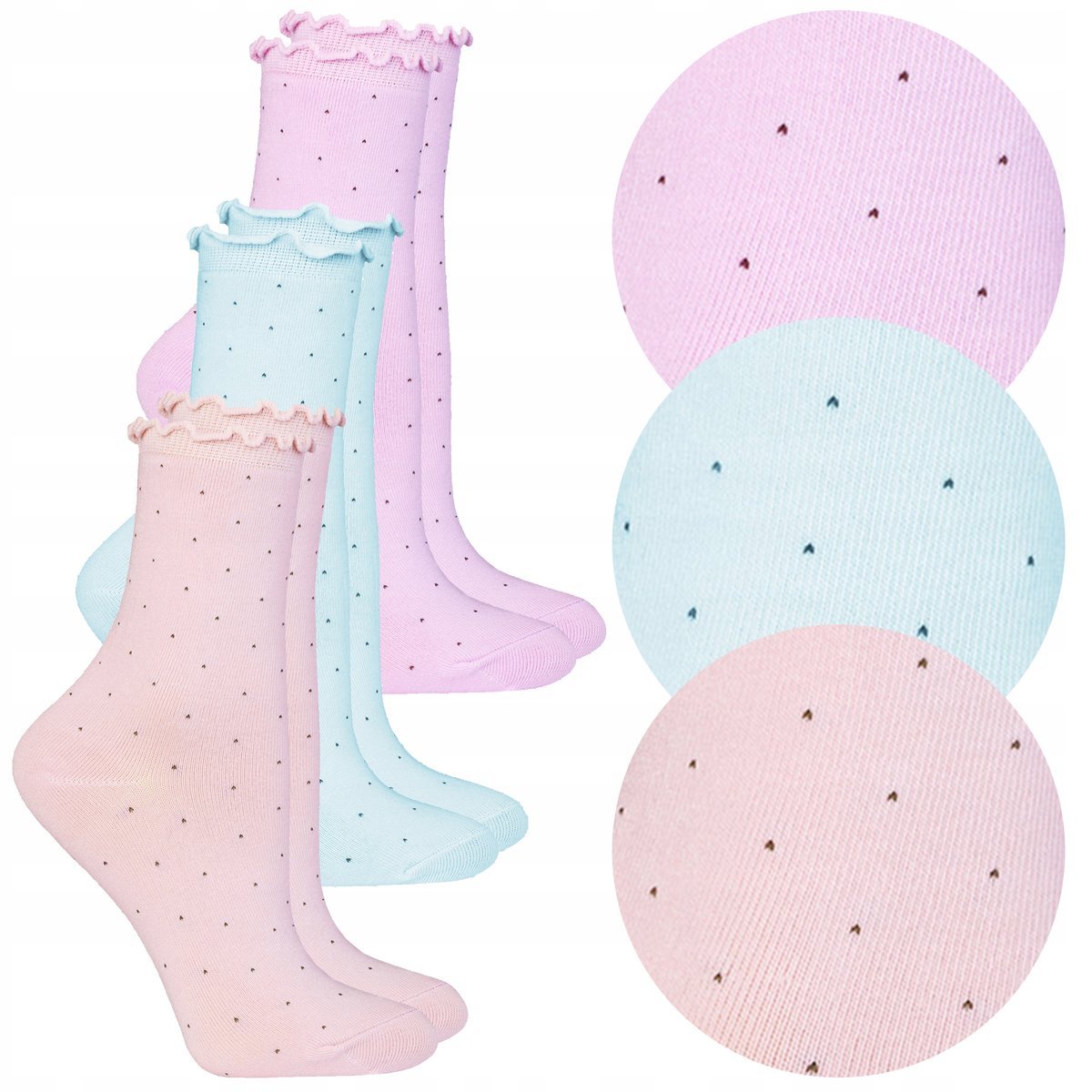 3x Bawełniane Skarpety Skarpetki Długie DAMSKIE 3 Pary MORAJ r. 38-41