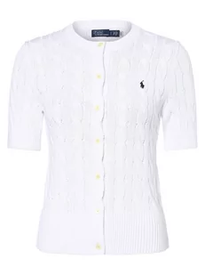 Polo Ralph Lauren - Kardigan damski, biały - Swetry damskie - miniaturka - grafika 1