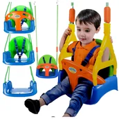 Place zabaw - Huśtawka dla dzieci MOCNA ZAWIESZANA siedzisko 3w1 X17 - miniaturka - grafika 1