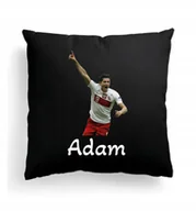 Poduszki dekoracyjne - Foto Poduszka Czarna Robert Lewandowski Polska #4 - miniaturka - grafika 1
