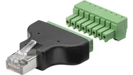 Inne akcesoria elektryczne - Wtyk teleinformatyczny RJ45 UTP (8P8C) - zdejmowane mocowanie śrubowe 2-częściowe 76736 - miniaturka - grafika 1