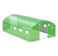 Szklarnie ogrodowe - Tunel Podwójne Drzwi 4X6X2 - 24M2 Zielony - miniaturka - grafika 1