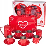 Zabawy w naśladowanie dorosłych - Zestaw do Herbatki Herbaty Serwis Kawowy Filiżanki Metalowy dla Dzieci - miniaturka - grafika 1