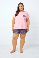 Piżamy damskie - Piżama damska krótki rękaw, krótkie spodnie Lotte - Italian Fashion - miniaturka - grafika 1