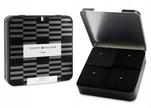 Tommy Hilfiger Skarpety Giftbox 4 Pary 39-42 Czarne Zestaw Prezentowy - Skarpetki męskie - miniaturka - grafika 1