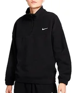 Bluzy damskie - Bluza Nike Sportswear czarna polarowa FJ1019010 XS - miniaturka - grafika 1