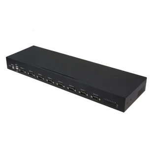 RealPower 284513 konwerter szeregowy/repeater/izolator USB 2.0 RS-232 Czarny - Akcesoria do serwerów - miniaturka - grafika 1