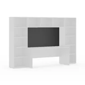 Meblościanki - Tylna ścianka za biurko, grafitowy - miniaturka - grafika 1