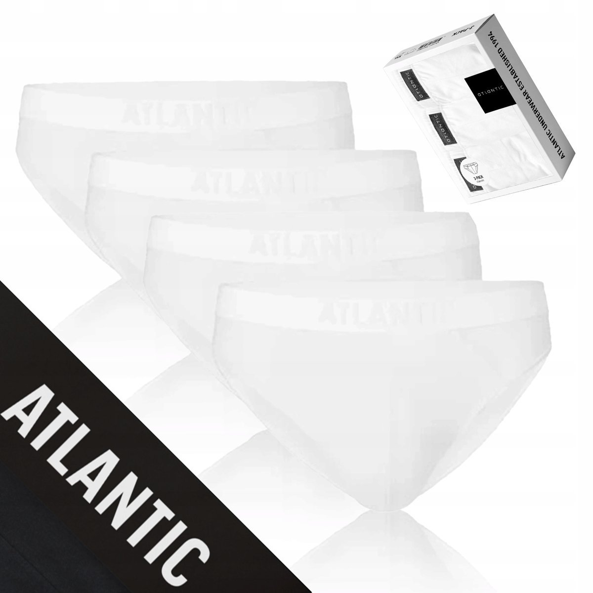 SLIPY MĘSKIE bamusowe nieuciskające elastyczne wygodne Atlantic *L