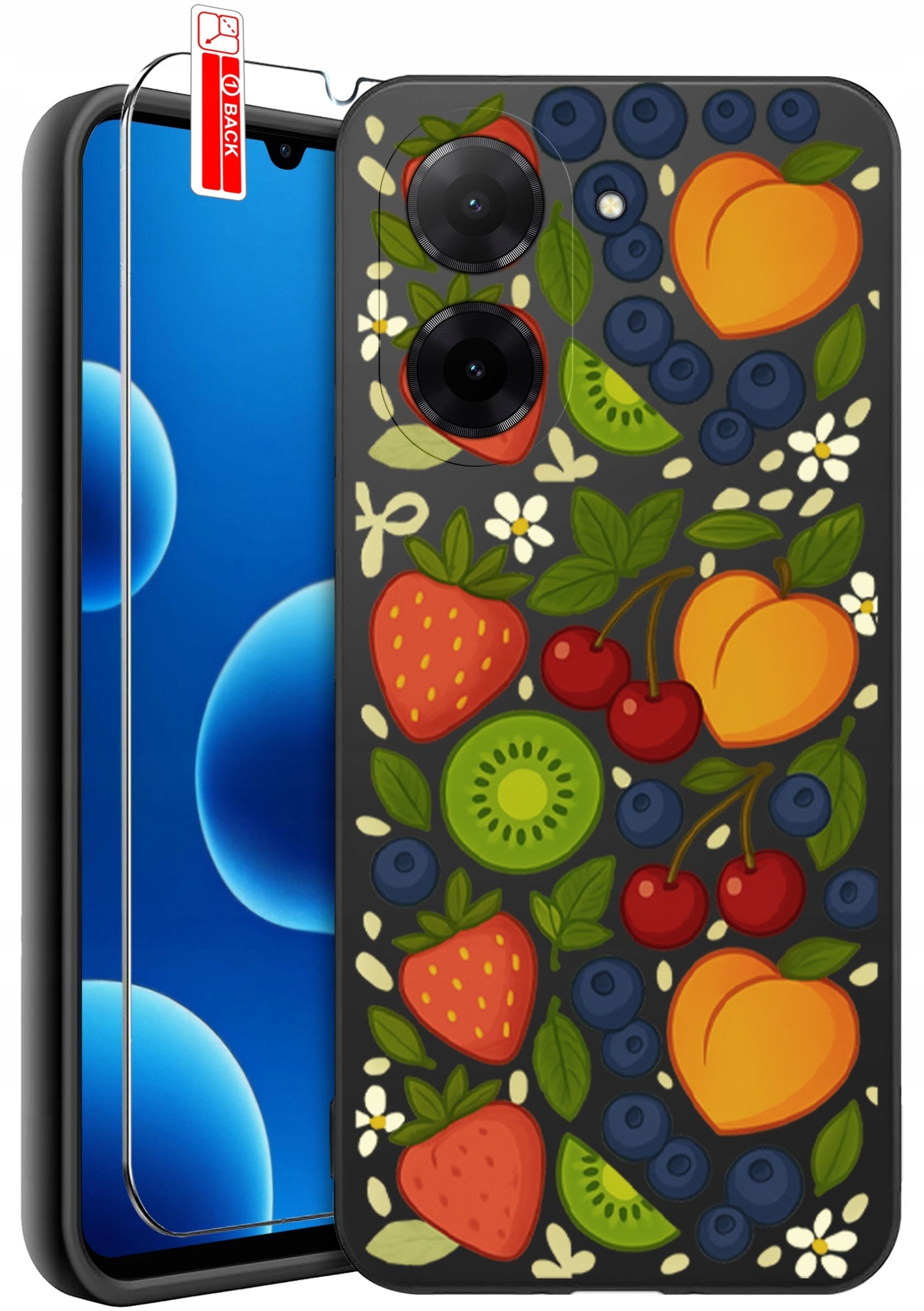 ETUI do Xiaomi Redmi A5 WZORY SILIKONOWE MATT CASE + SZKŁO 9H