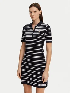 Gant Sukienka codzienna Striped Shield 4200571 Granatowy Slim Fit - Sukienki - miniaturka - grafika 1