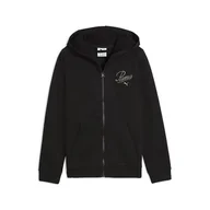 Kurtki i płaszcze dla chłopców - PUMA Chłopięca bluza z kapturem Ess Script na zamek błyskawiczny Fl G Coat (1 szt.) - miniaturka - grafika 1