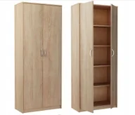 Regały - Regał Simple R5 na książki segregatory 2 Drzwi Półki Zamknięty, Dąb Sonoma - miniaturka - grafika 1