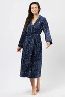 Szlafroki damskie - Szlafrok damski długi z ciepłej lekkiej dzianiny LGL 911 Key - miniaturka - grafika 1