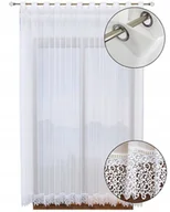 Firany - Firana gotowa z KORONKĄ DŁUGA 240x400 Firany na przelotkach do salonu - miniaturka - grafika 1