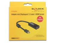 Adaptery i przejściówki - Delock Adapter Displayport Mini M V1.2 -> Hdmi - miniaturka - grafika 1