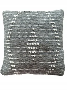 Poszewka dekoracyjna gruba szara 45x45 - Poszewki na poduszki - miniaturka - grafika 1