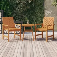Meble ogrodowe - 3-cz. zestaw wypoczynkowy do ogrodu, lite drewno akacjowe - miniaturka - grafika 1