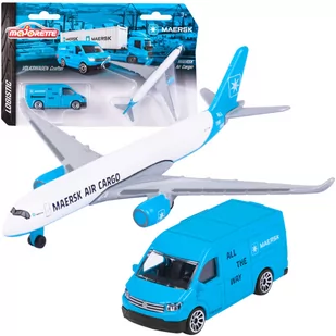 Zestaw pojazdów Maersk Samolot i bus z ruchomymi elementami - Samoloty i helikoptery - miniaturka - grafika 1