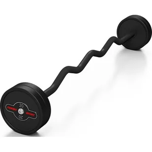 Marbo Sport Sztanga gumowana łamana 20 kg czarna MW-SG-20-L-K4 - Sztangi - miniaturka - grafika 1