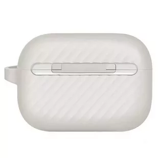 Etui ochronne na słuchawki UNIQ Vencer do AirPods Pro 2 gen. Silicone szary/chalk grey - Akcesoria do słuchawek - miniaturka - grafika 3