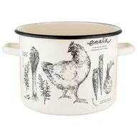 Garnki - Garnek emaliowany prosty ROSÓŁ 22 cm 6,4 l UA - miniaturka - grafika 1