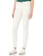Spodnie damskie - Love Moschino Damskie spodnie Shiny Lm Back Tag Casual Pants, kremowy, 28 - miniaturka - grafika 1