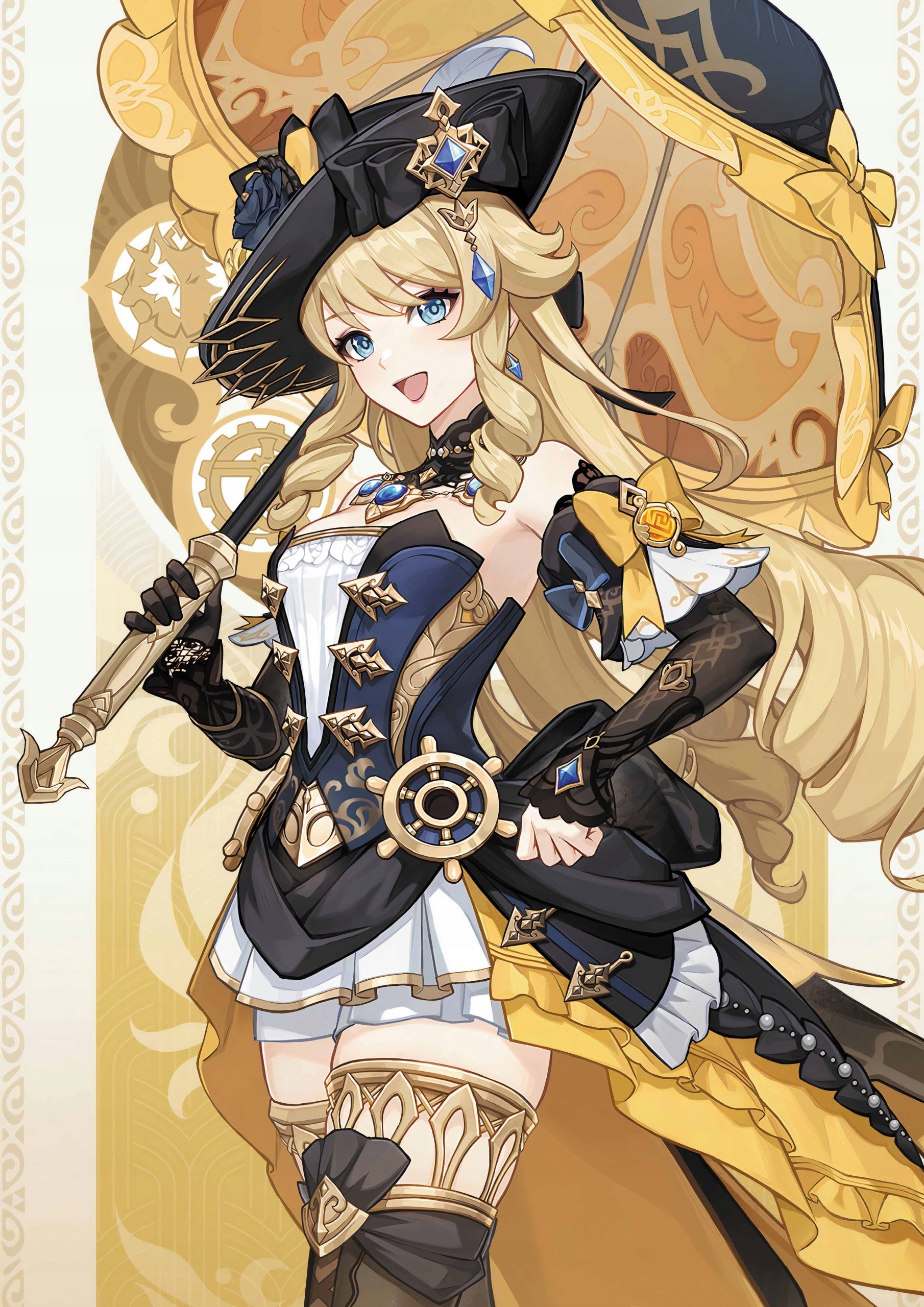 Plakat A3 Genshin Impact Anime Gra Navia Caspar