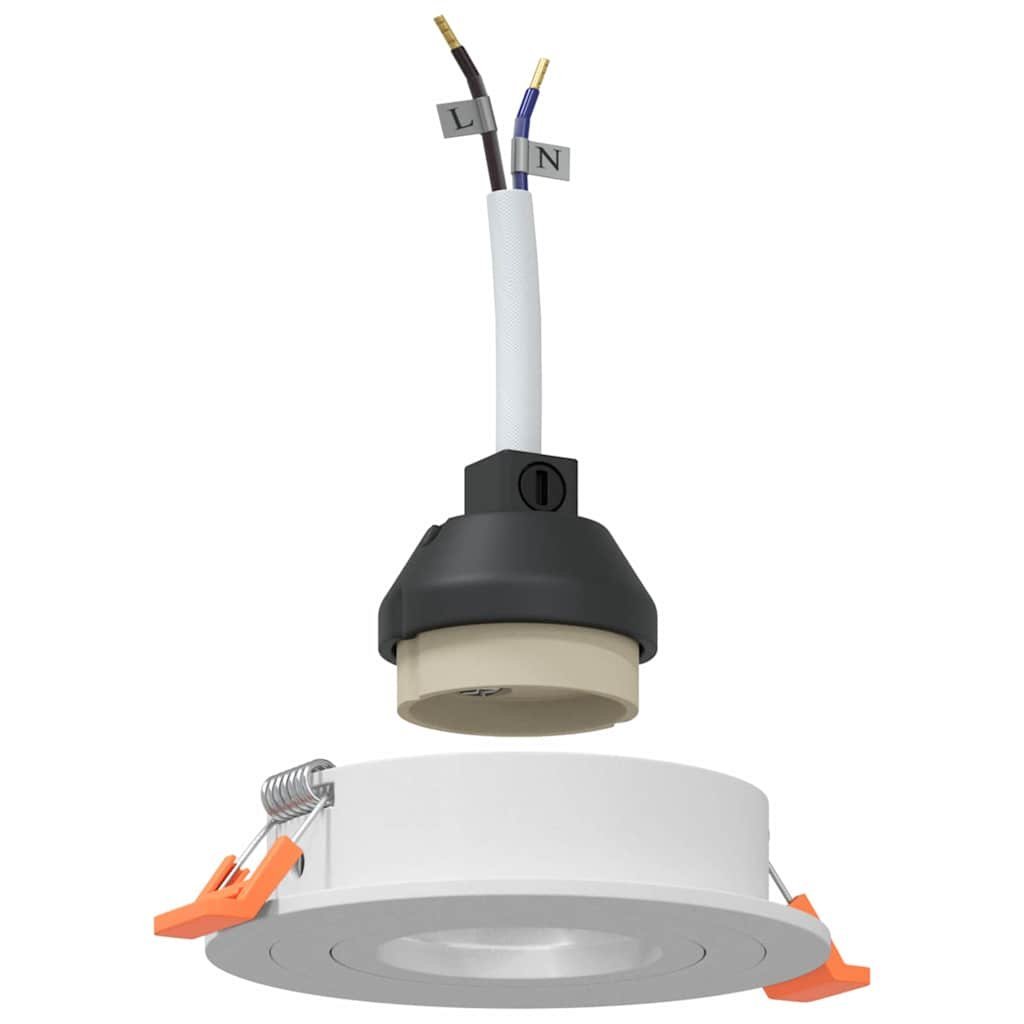 vidaXL Spotlighty Z reflektorami 6 pcs Biały 9 x 9 x cm Aluminium