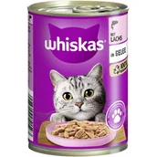 Mokra karma dla kotów - Whiskas Adult 1+ w galaretce 12 x 400 g Łosoś - miniaturka - grafika 1