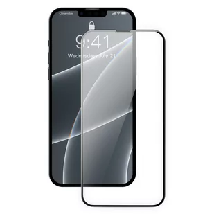 Baseus Baseus 0,3mm Full Screen Glass 2x szkło hartowane do iPhone 13 Pro / iPhone 13 na cały ekran z ramką czarny (SGQP010101) - Szkła hartowane na telefon - miniaturka - grafika 1